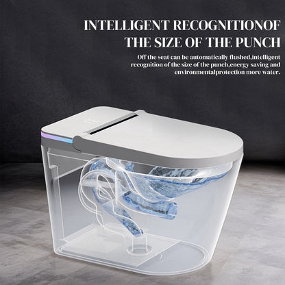 Toilettes intelligentes, bidet monobloc pour salle de bain, toilettes allongées modernes avec eau chaude, double chasse d'eau automatique, fonctionnement par capteur de pied