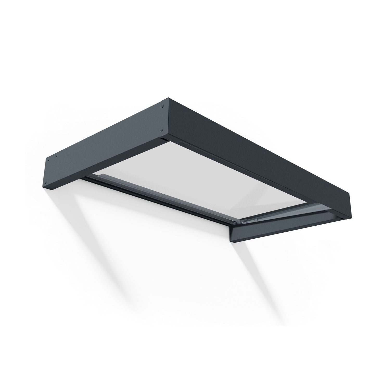 Auvent de porte et de fenêtre transparent gris Sophia de 3 pi