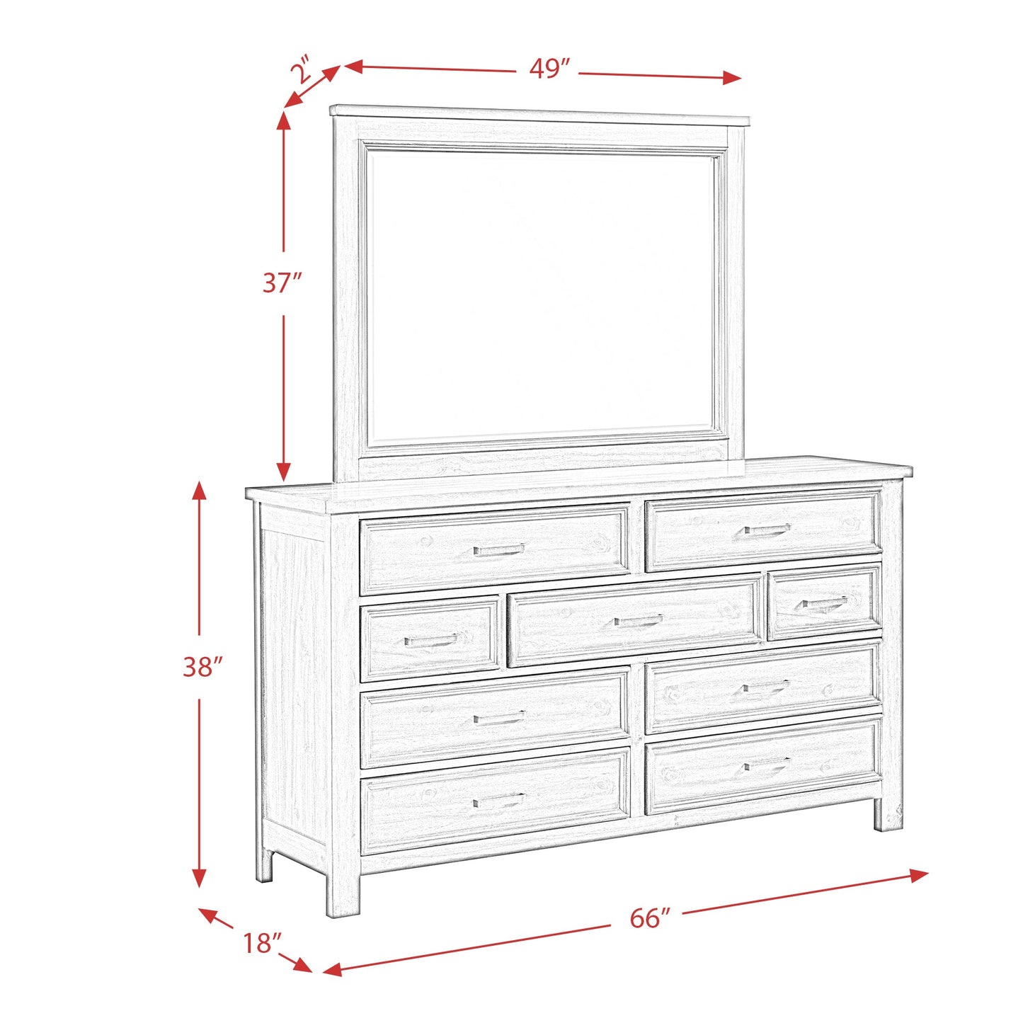 Collection de rangement pour chambre à coucher Sullivan