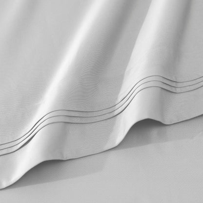 Parure de draps en coton égyptien de qualité supérieure 1000 fils au pouce carré, à poches profondes et à motif uni