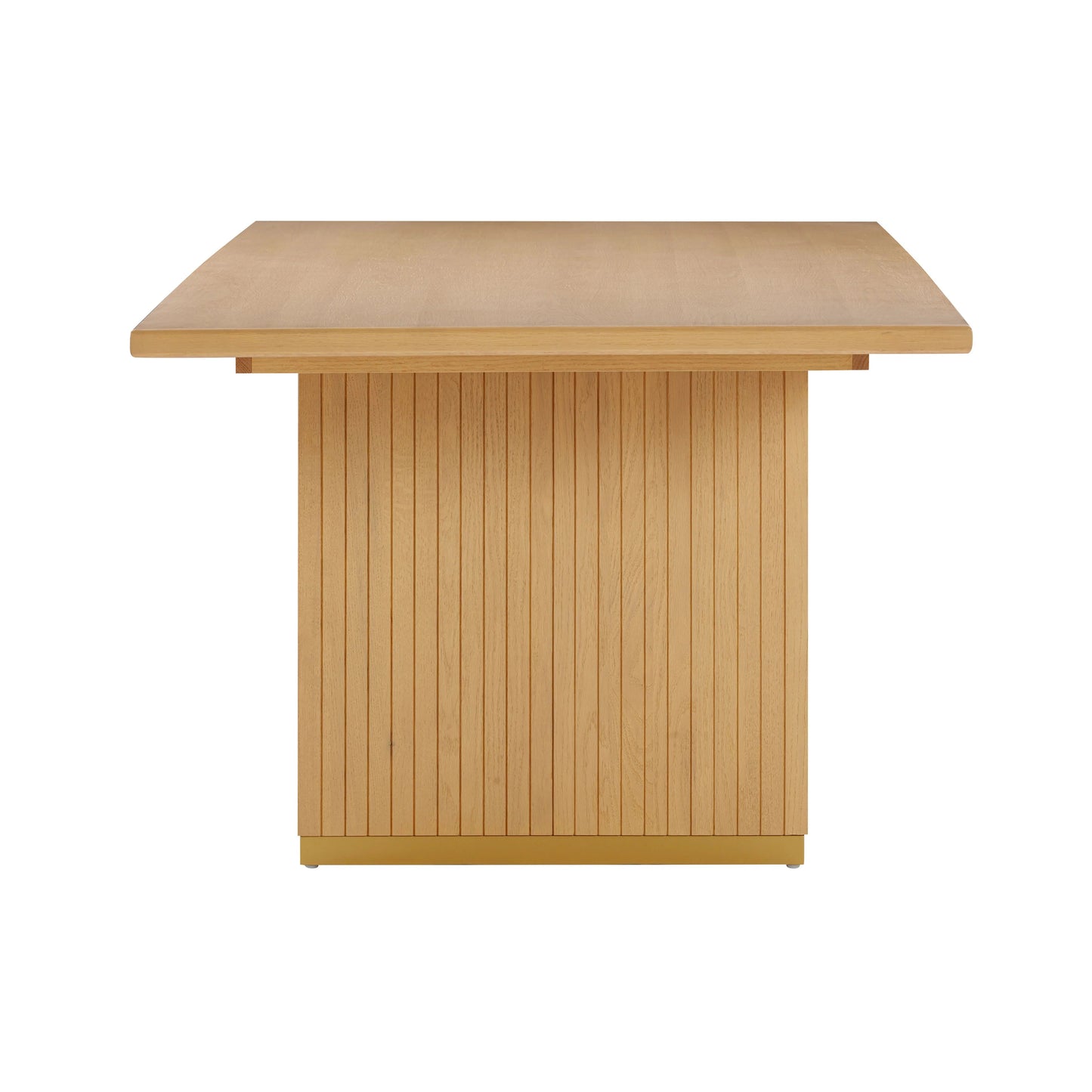 Table à manger rectangulaire en bois de chêne naturel Elara