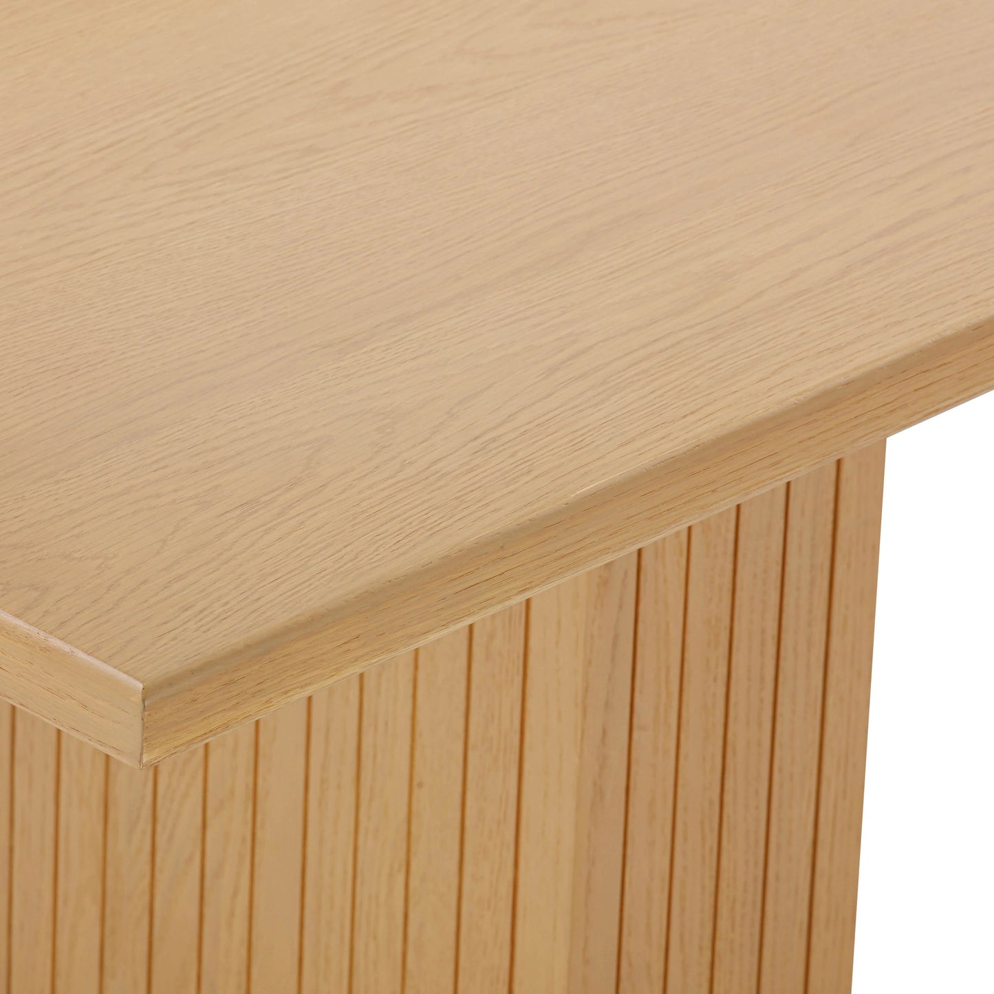 Table à manger rectangulaire en bois de chêne naturel Elara