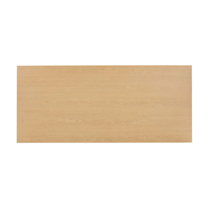 Table à manger rectangulaire en bois de chêne naturel Elara