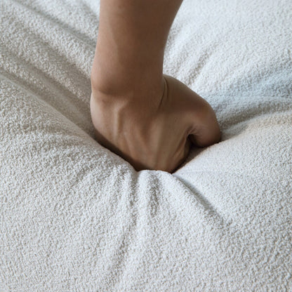 Ensembles de canapés-poufs en velours Teddy