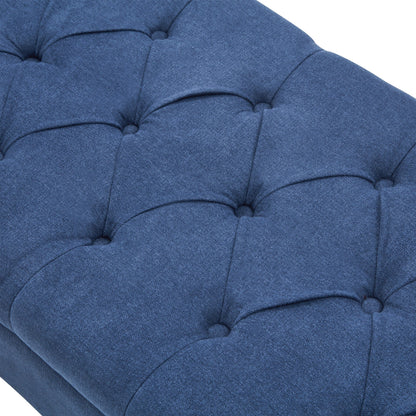 Banc de rangement rembourré, banc d'entrée avec dessus rabattable touffeté, 50,4 pouces