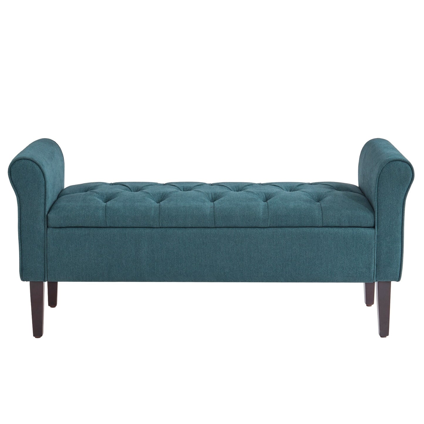 Banc de rangement rembourré, banc d'entrée avec dessus rabattable touffeté, 50,4 pouces