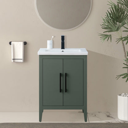 Meuble-lavabo simple Vanity Art 20, 24 ou 30 avec dessus en céramique