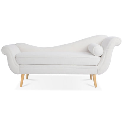 Chaise longue vintage avec accoudoirs en volutes par Christopher Knight Home