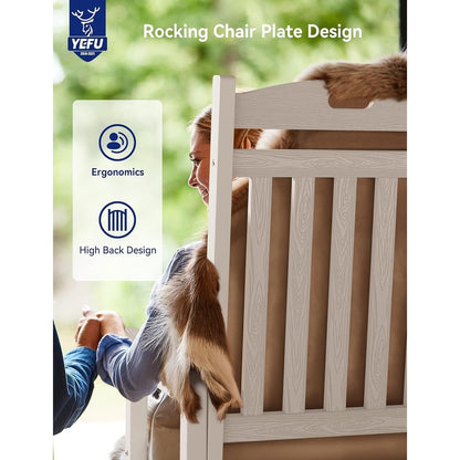 Chaise à bascule d'extérieur toutes saisons WINSOON, lot de 2