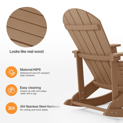 Chaise à bascule d'extérieur toutes saisons WINSOON, lot de 2