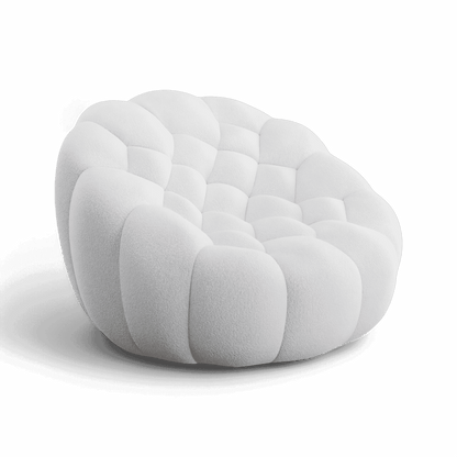 Fauteuil de salon Warby blanc