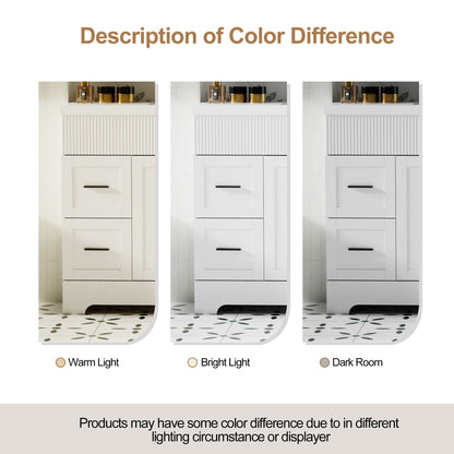 Ensemble de meuble-lavabo Wavy Line 30/36/48 avec lavabo et robinet