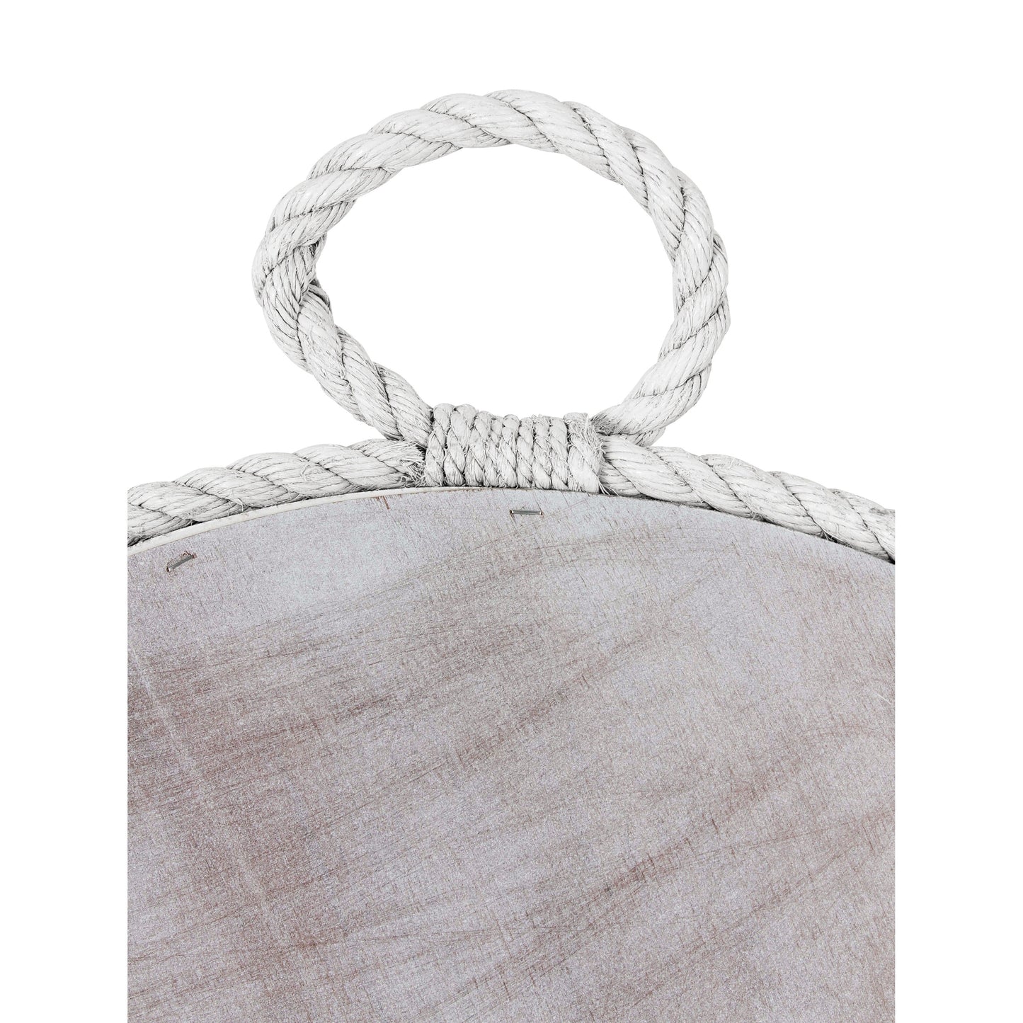 Miroir mural rond en corde de Manille blanche par East at Main