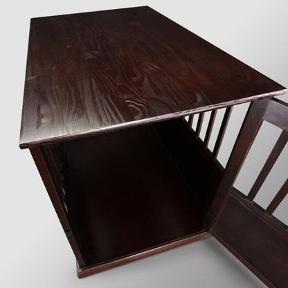 Table d'appoint en bois pour cage pour animaux de compagnie avec porte verrouillable