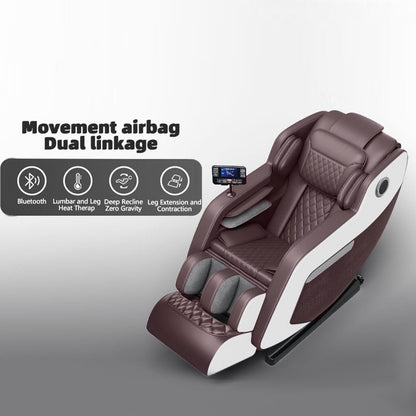 Fauteuil inclinable de massage à gravité zéro avec massage complet du corps, chauffage et audio Bluetooth intégré