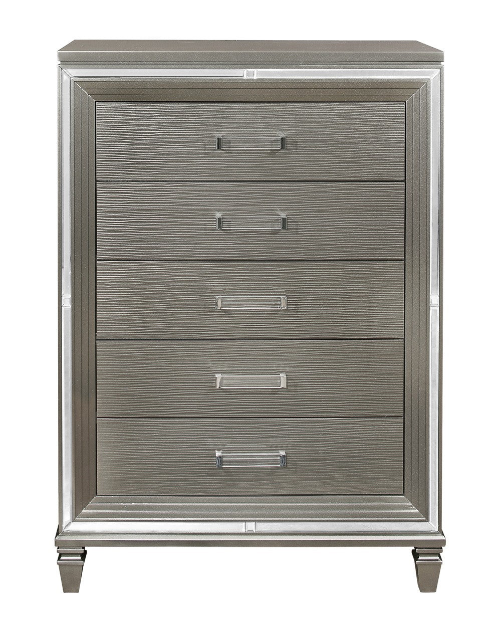 Collection de rangement pour chambre à coucher Tamsin gris argenté