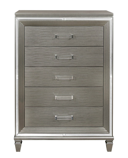 Collection de rangement pour chambre à coucher Tamsin gris argenté