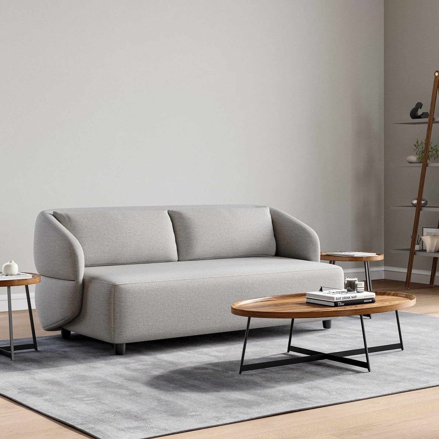 Canapé-lit Alba gris clair