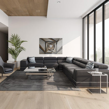 Canapé modulable extensible Amadeo gris éléphant