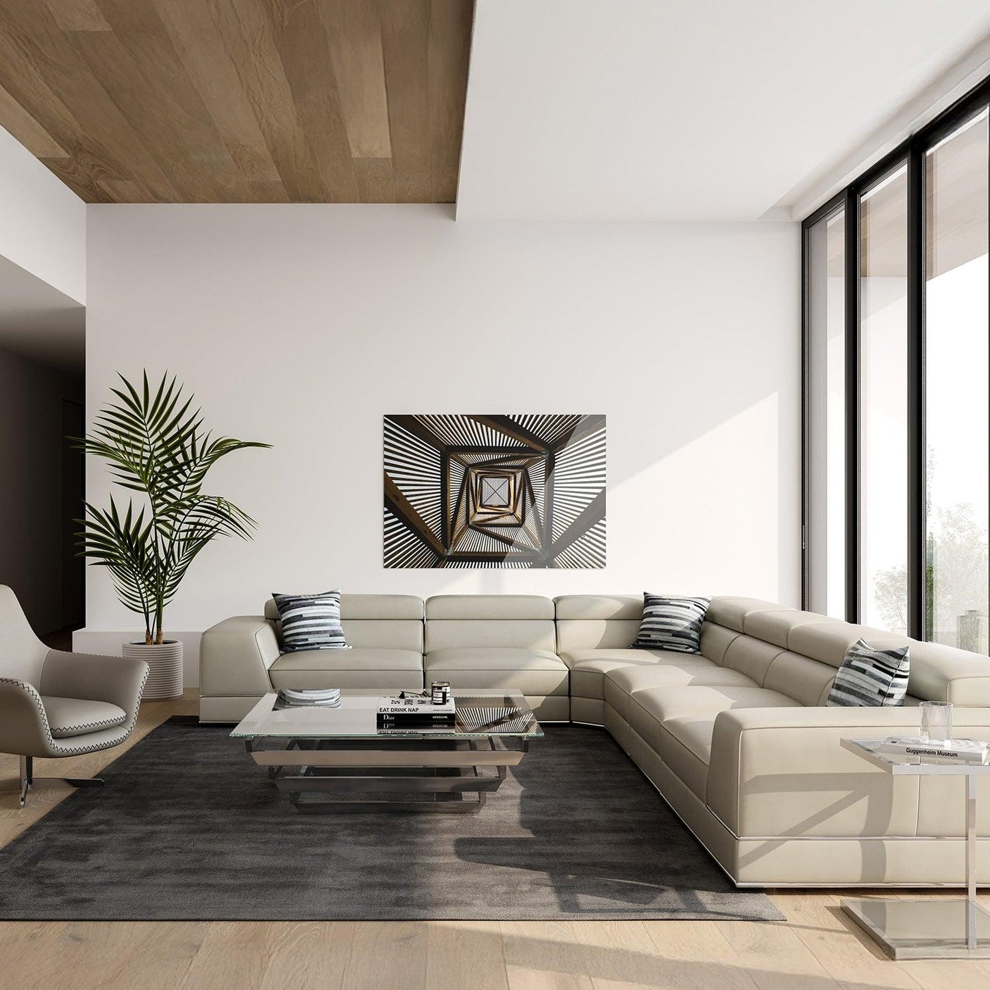 Canapé modulable extensible Amadeo gris clair