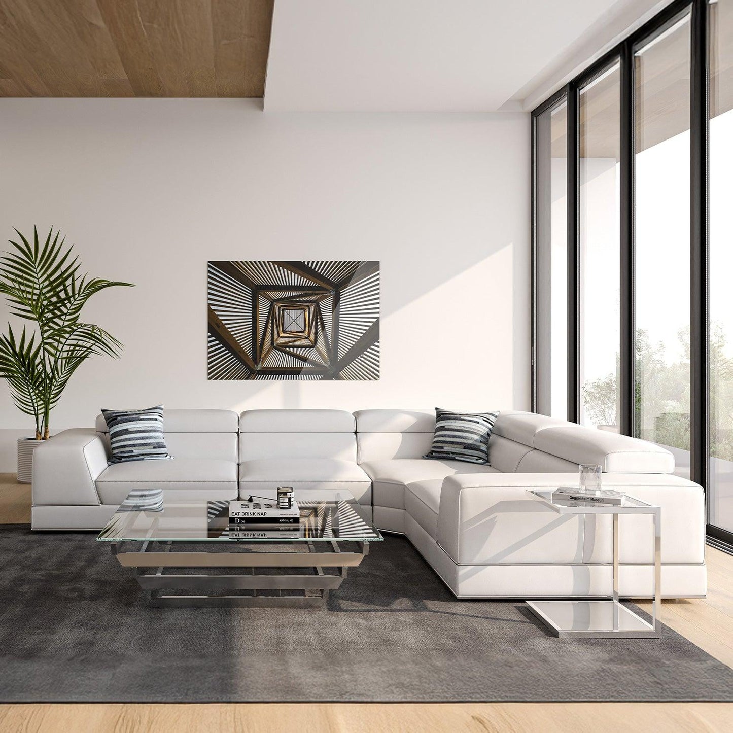 Canapé modulable extensible Amadeo blanc