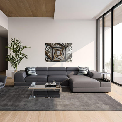 Canapé modulable 3 pièces Amadeo gris éléphant