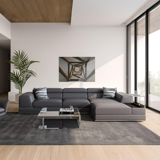 Canapé modulable sectionnel Amadeo gris éléphant