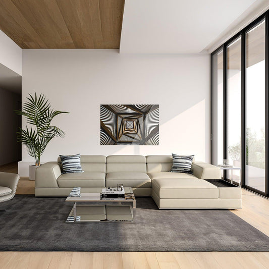 Canapé modulable sectionnel Amadeo gris clair