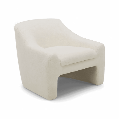 Fauteuil Amber Lounge Sherpa Blanc