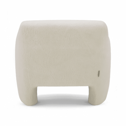 Fauteuil Amber Lounge Sherpa Blanc