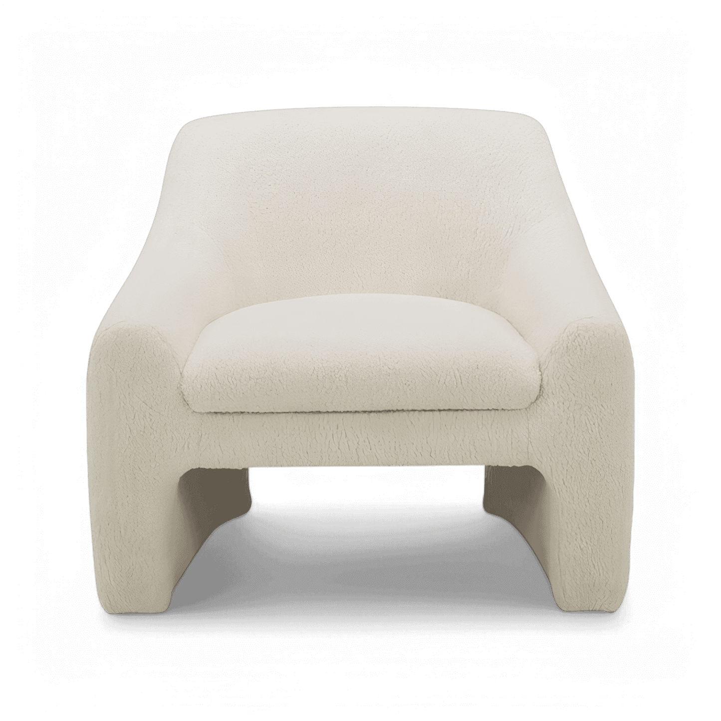 Fauteuil Amber Lounge Sherpa Blanc
