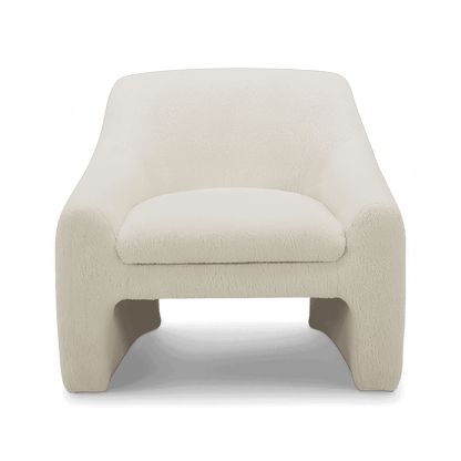 Fauteuil Amber Lounge Sherpa Blanc