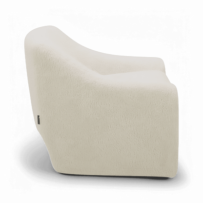 Fauteuil Amber Lounge Sherpa Blanc
