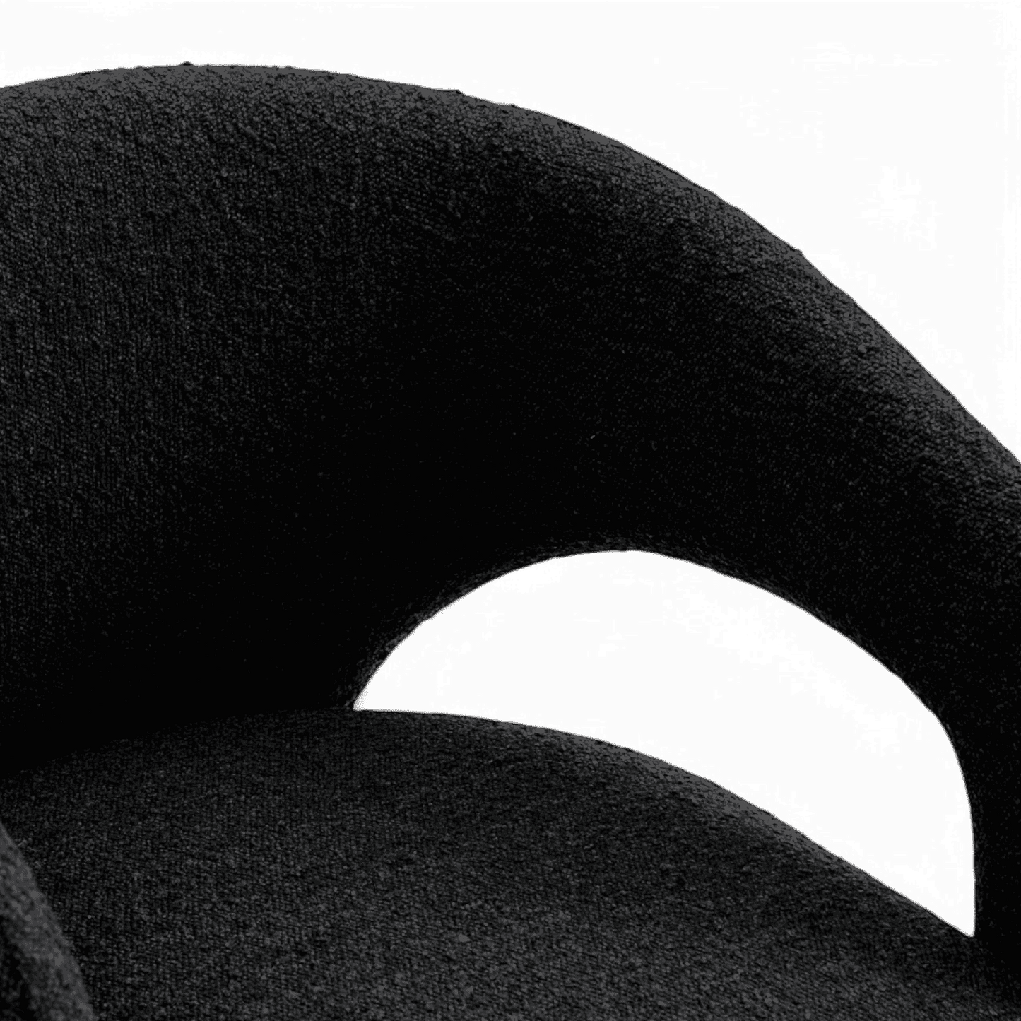 Chaise de salle à manger Aria Boucle noire