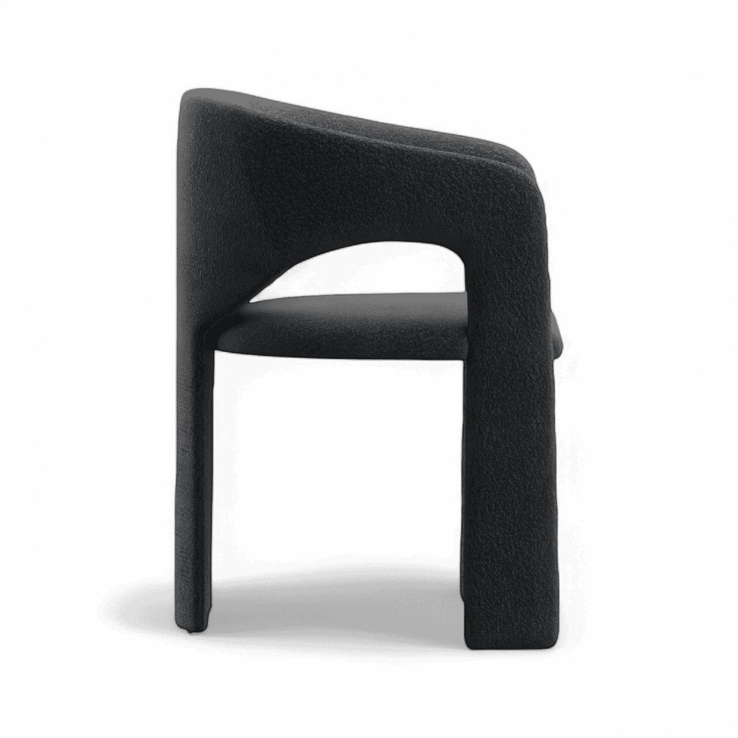 Chaise de salle à manger Aria Boucle noire