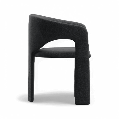 Chaise de salle à manger Aria Boucle noire