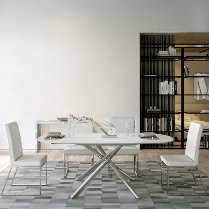 Table à manger extensible Astro blanche