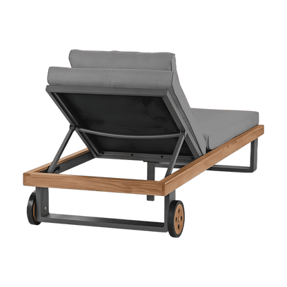 Chaise longue d'extérieur Bali gris clair