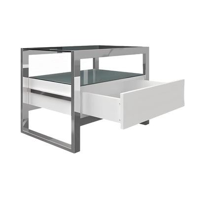 Table de chevet Bari blanche