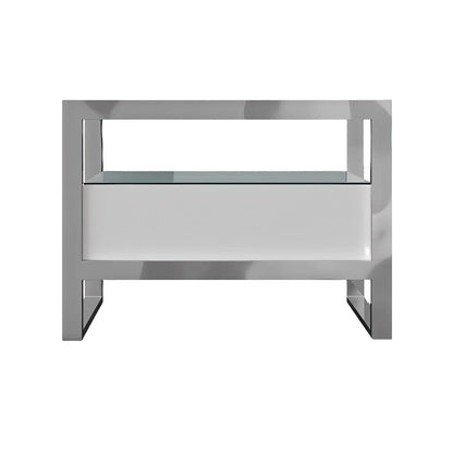 Table de chevet Bari blanche