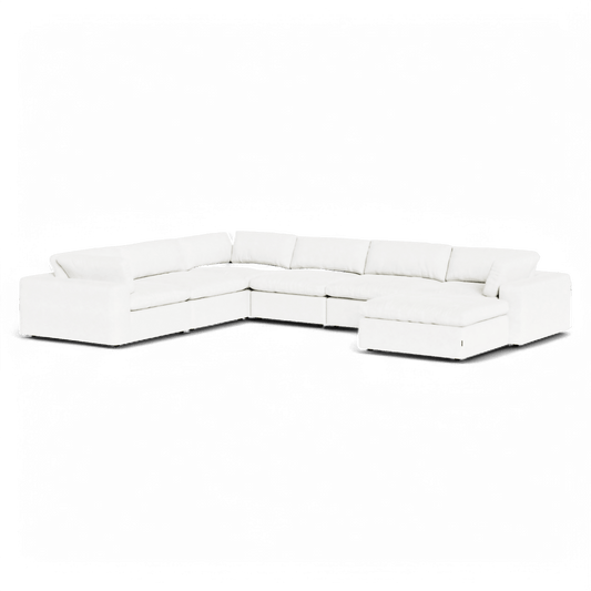 Canapé modulable sectionnel extensible Bloom blanc