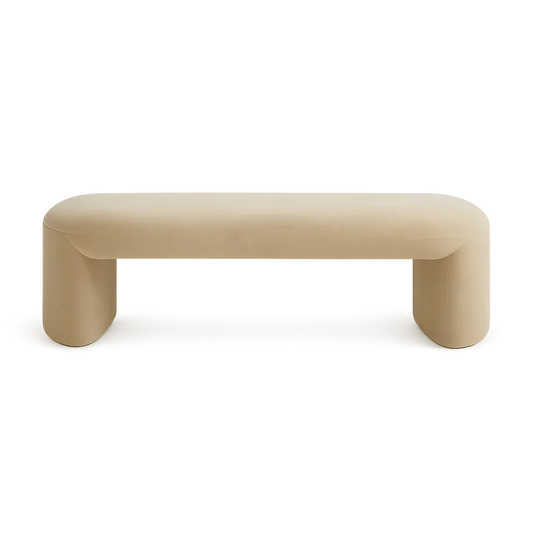 Banc Boba en velours beige