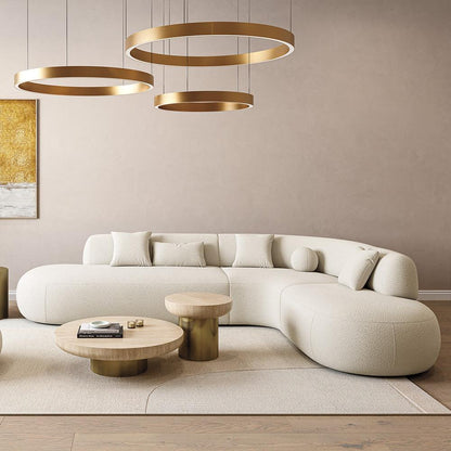 Canapé sectionnel Boba Blanc Boucle