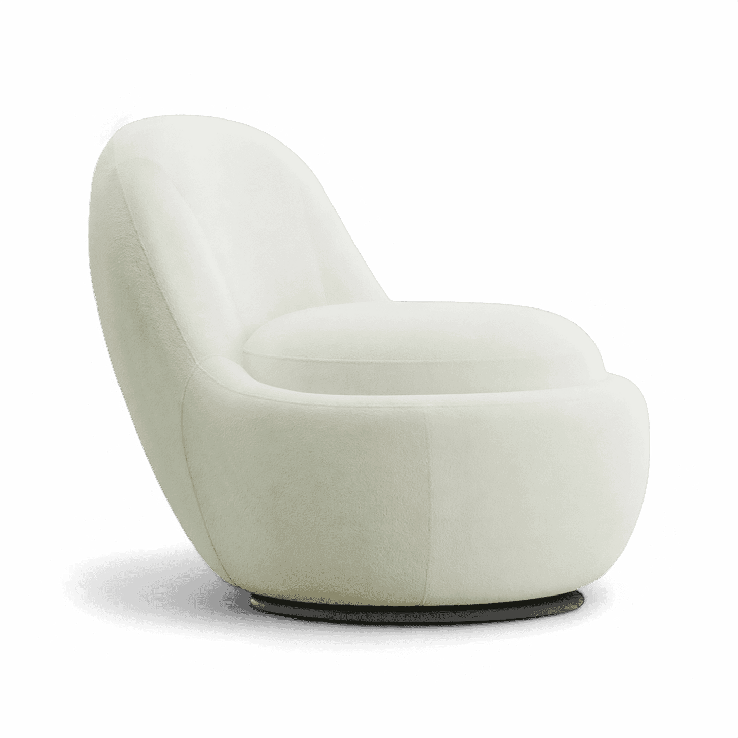 Fauteuil pivotant Boba Boucle Blanc