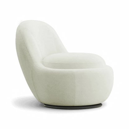 Fauteuil pivotant Boba Boucle Blanc