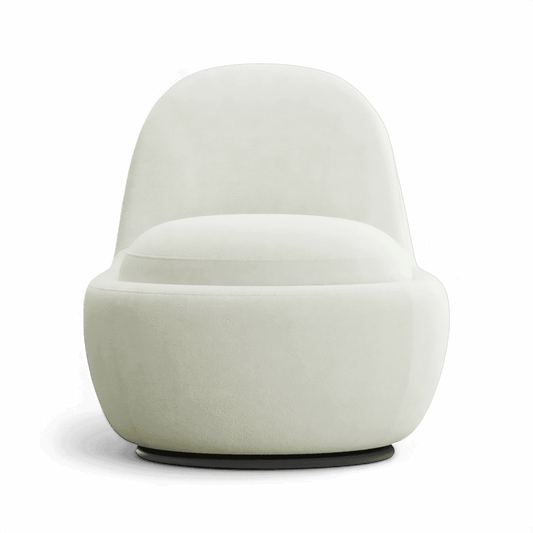 Fauteuil pivotant Boba Boucle Blanc