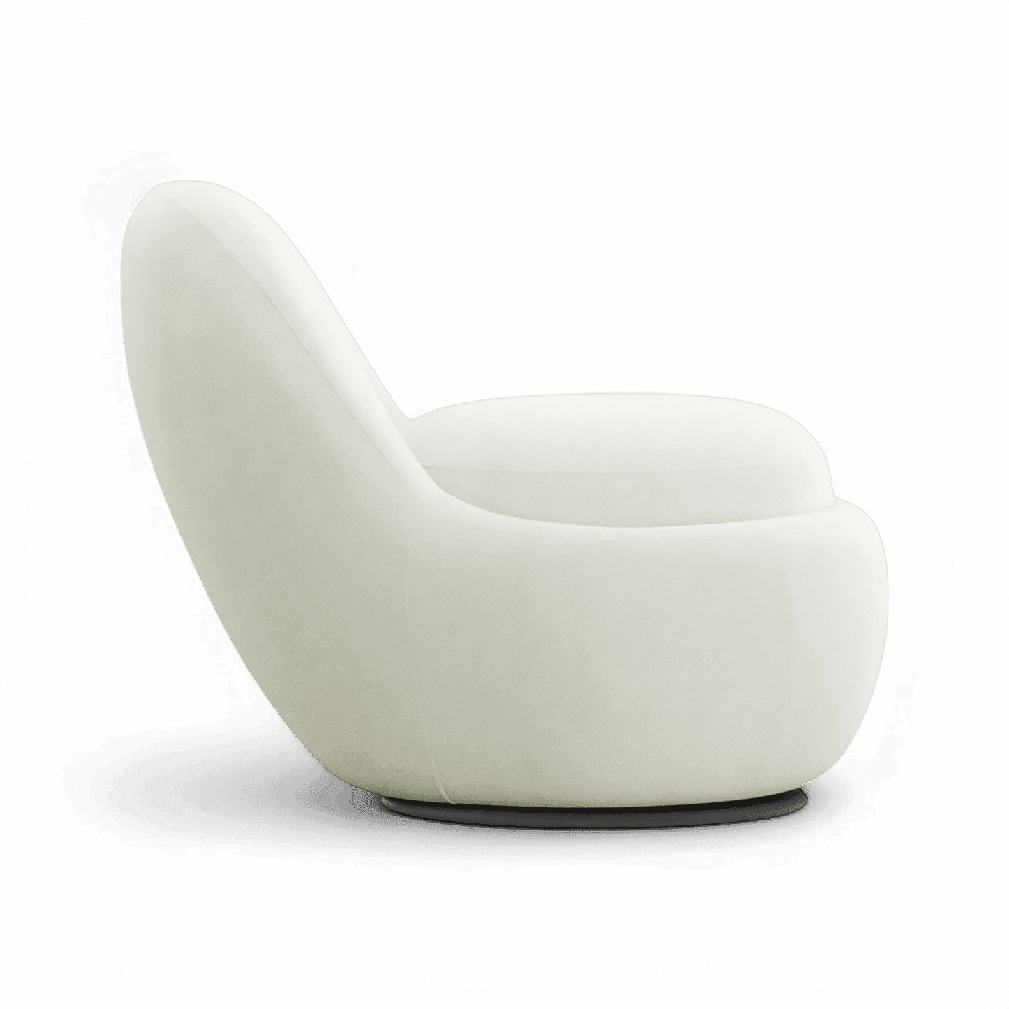 Fauteuil pivotant Boba Boucle Blanc