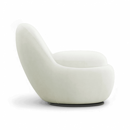 Fauteuil pivotant Boba Boucle Blanc