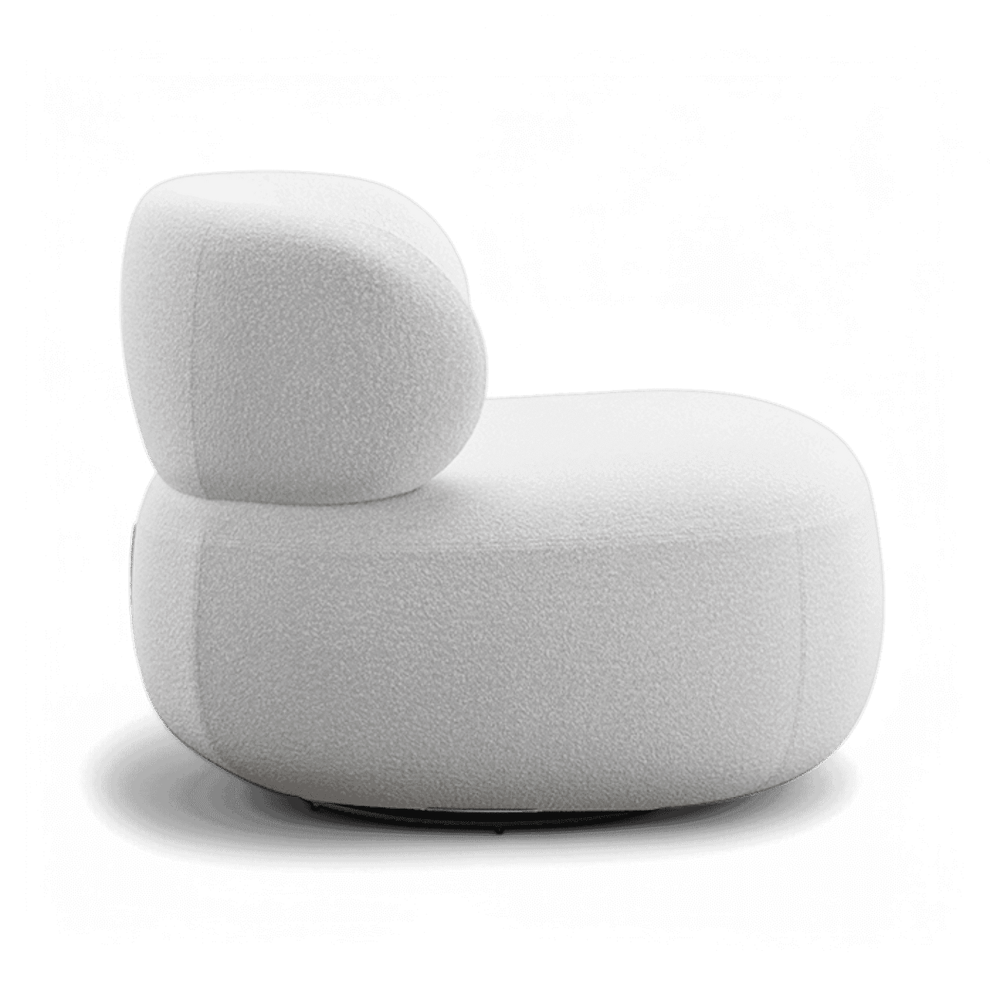 Fauteuil pivotant Lilo Boucle Blanc