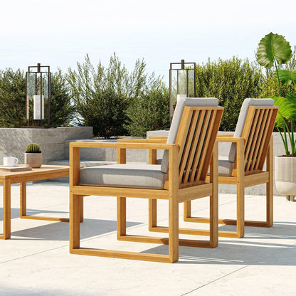 Fauteuil d'extérieur Bocay gris clair